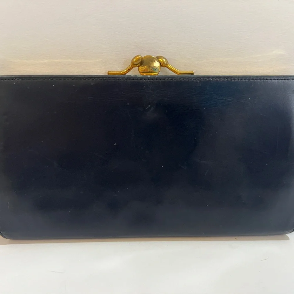 Vintage Mark Cross Navy Clutch Wallet - Picture 2 of 14